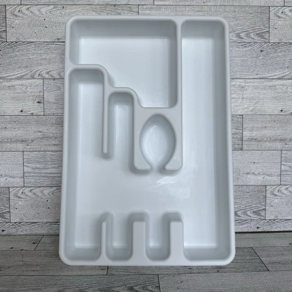 Vintage Rubbermaid 2921 Silverware Tray Utensil Drawer Organizer White